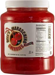 DELL'S Crushed Maraschino Cherries - 64oz